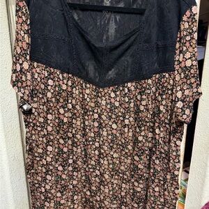 Maurices Black and Gray Patterned Top
